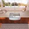 30"x21" Workstation Farmhouse Apron Handmade Stainless Steel Kitchen Sink,18 Gauge Apron Front Single Bowl Sink with Accessory Kit