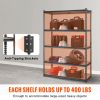Storage Shelving Unit, 5-Tier Adjustable, 2000 lbs Capacity, Heavy Duty Garage Shelves Metal Organizer Utility Rack, Black