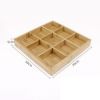 Hot Pot Bamboo Plate Compartmental Platter Vegetable Tray